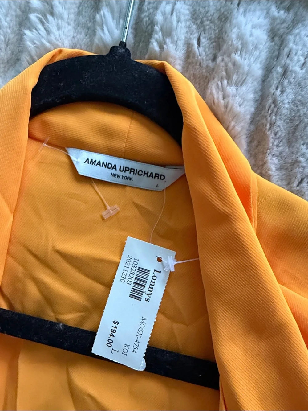 Amanda Uprichard Orange Tie-Front Bodysuit Sz. L - Picture 2 of 5